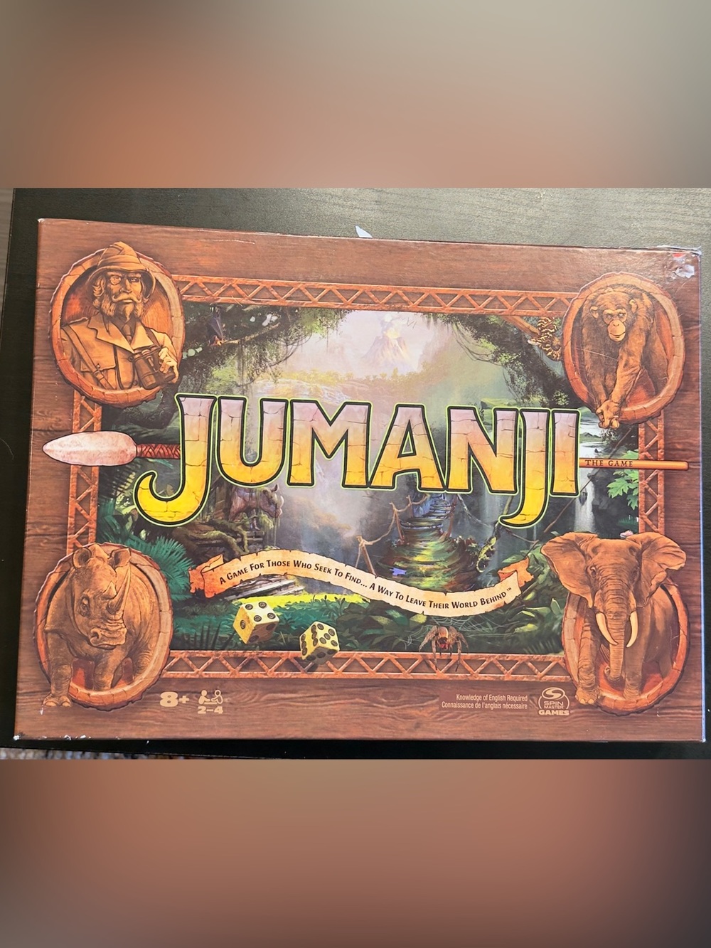 Jumanji The Game Spin Master 2023 Board Game 2–4 Players Ages 8+ Complete
